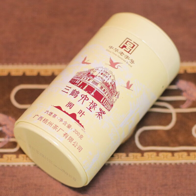 三鹤六堡茶广西梧州特产 润叶200g 22年陈化黑茶年货送礼茶叶